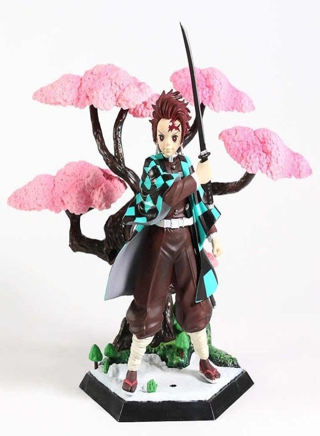 Trunkin | Demon Slayer Tanjiro Kamado Cherry Blossom Sakura Wisteria Flower Tree Action Figure | PVC Collectible Weeb Manga Toy 19 Cms Figurine - Image 1